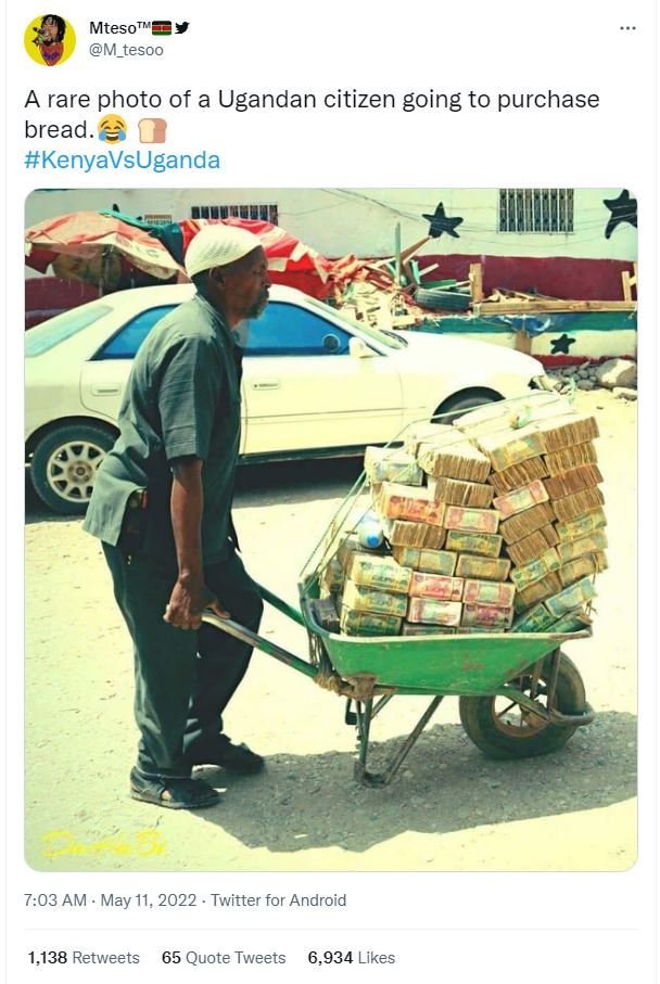 Mtesotu m_tesoo a rare photo of a ugandan citizen going to purchase bread. kenya