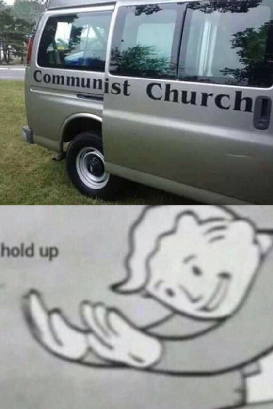Communist church hold up