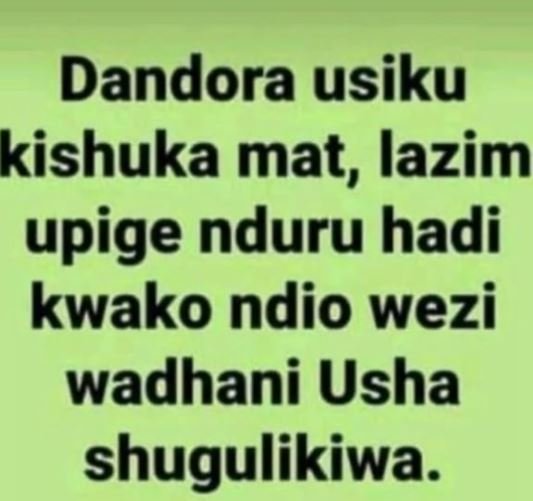 Dandora usiku kishuka mat, lazim upige nduru hadi kwako ndio wezi wadhani Usha s