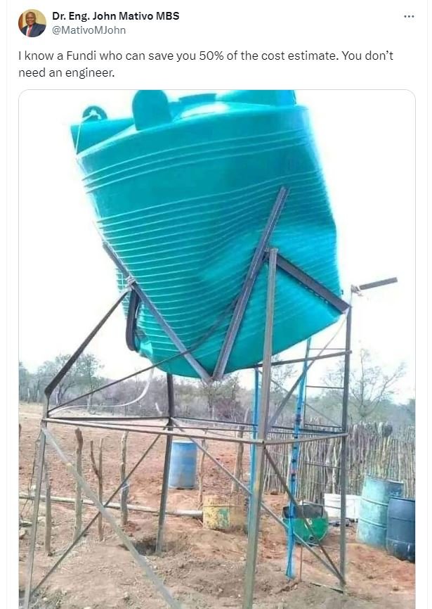 Dr. eng. john mativo mbs mativomjohn know a fundi who can save you 50 of the cos