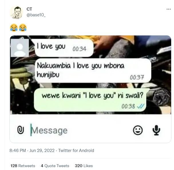 Ct baselo_ bve you nakuambia bve you mbona hunijibu wewe kwani bve you ni swali?