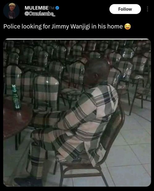 Mulembe omulembe follow police looking for jimmy wanjigi in his home