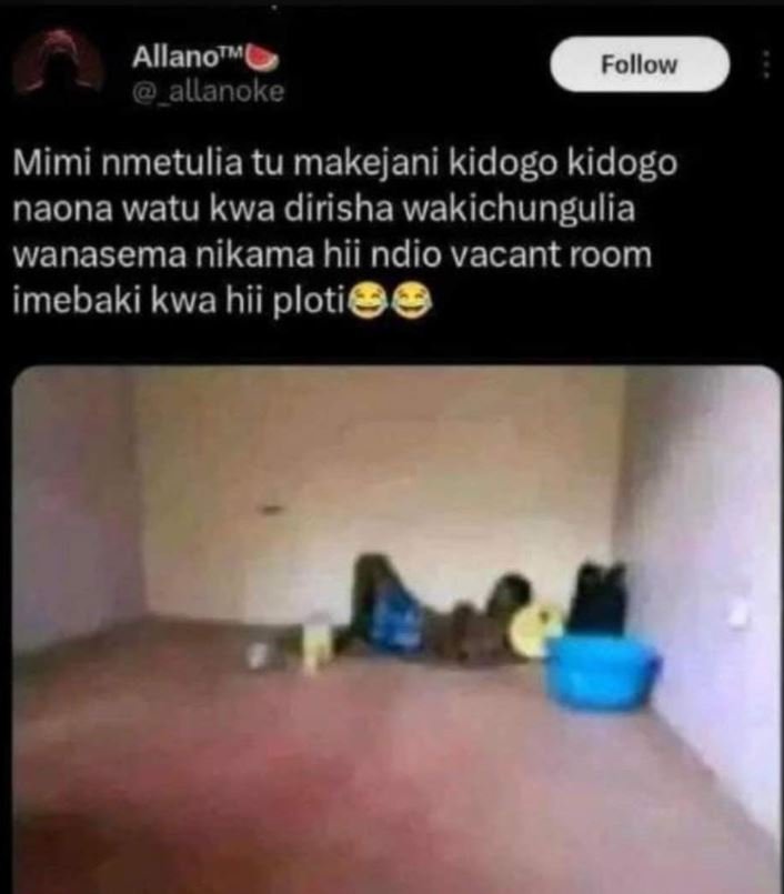 Allanoru allanoke follow mimi nmetulia tu makejani kidogo kidogo naona watu kwa