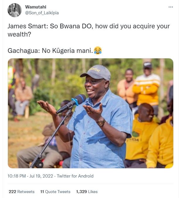 Wamutahi son_of_laikipia james smart so bwana do how did you acquire your wealth