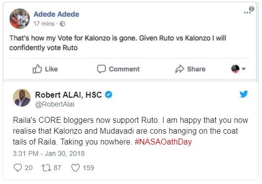 Adede adede 17 mins that's how my vote for kalonzo is gone. given ruto vs kalonz