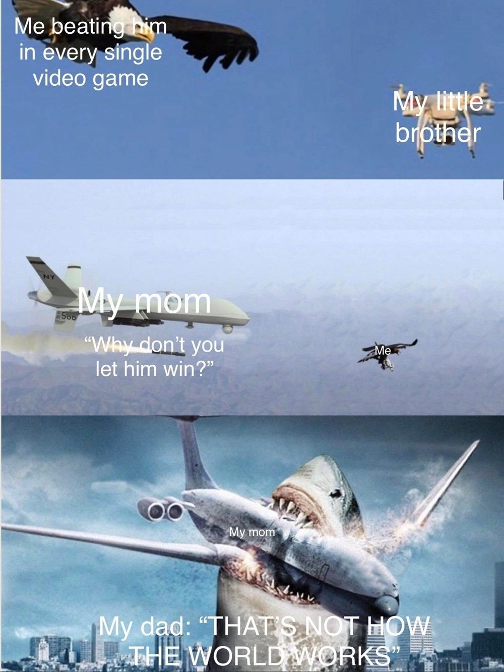 Me beating nim in every single video game my little brpther 560 my mom why don't