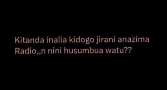 Kitanda inalia kidogo jirani anazima radio, n nini husumbua watu??