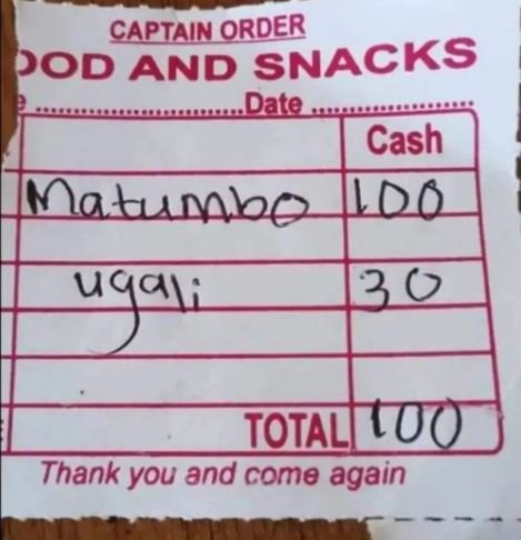 Capiain order pod and snacks date cash matmbe ldo uqali 30 ttoo thank you and co