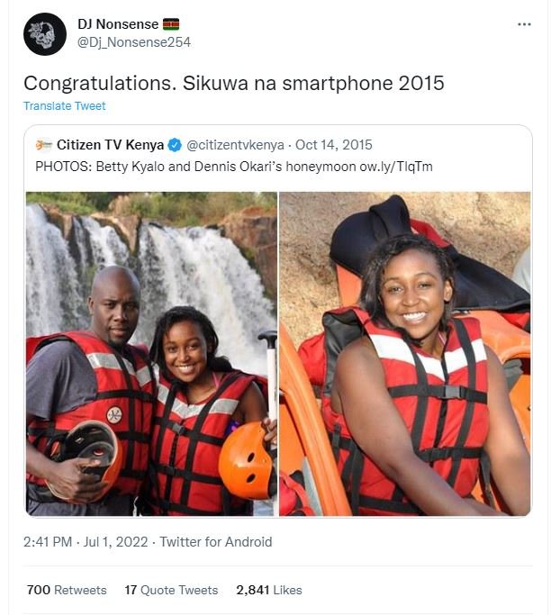 Dj nonsense dj_nonsense254 congratulations. sikuwa na smartphone translate tweet