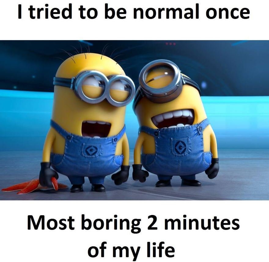 Itried to be normal once most boring 2 minutes of my life