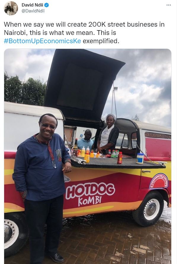 David ndii davidndii when we say we will create 2ook street busineses in nairobi