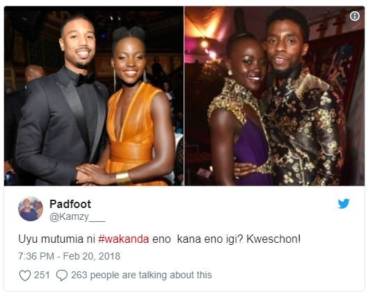 Padfoot kamzy uyu mutumia ni wakanda eno kana eno igi? kweschon! 7.36 pm feb 20,