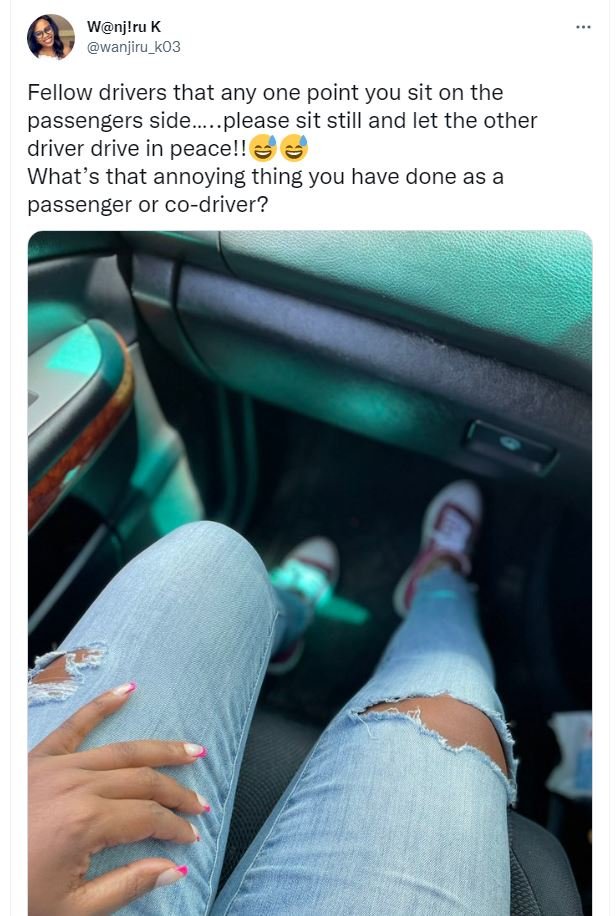 Wnjiru k wanjiru_ko3 fellow drivers that any one point you sit on the passengers