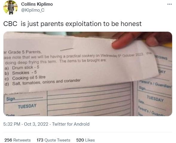 Collins kiplimo kiplimo_c cbc is just parents exploitation to be honest r grade