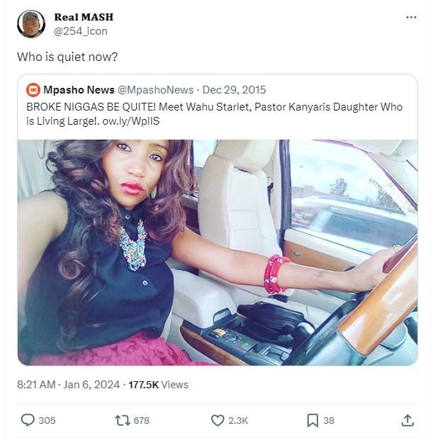 Real mash 254_icon who is quiet now? mpasho news mpashonews dec 29, broke niggas