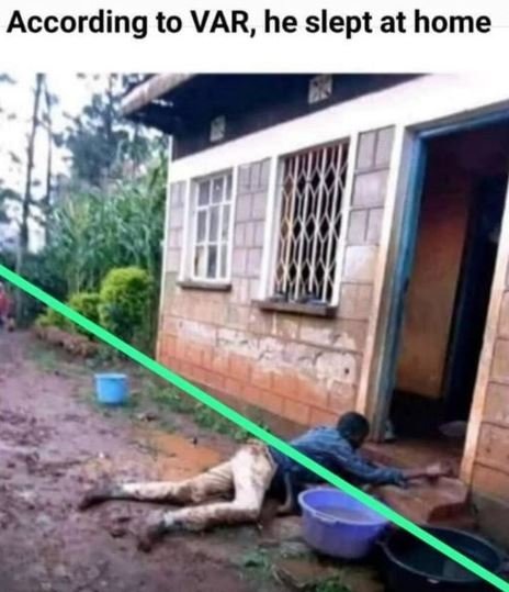 According to var, he slept at home