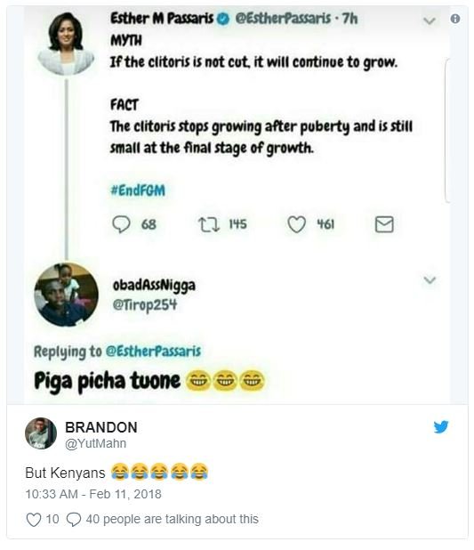 Esther m passaris estherpasaris 7h mytu ifthe clitoris is not cut it will contin