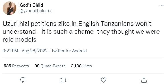 God's child yvonnebuluma uzuri hizi petitions ziko in english tanzanians won't u