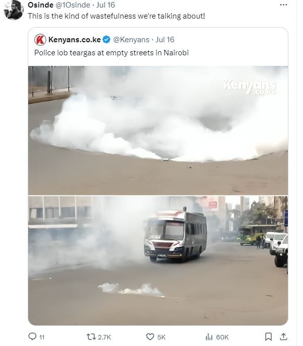 Osinde 1osinde jul 16 this is the kind of wastefulness we re talking about! keny