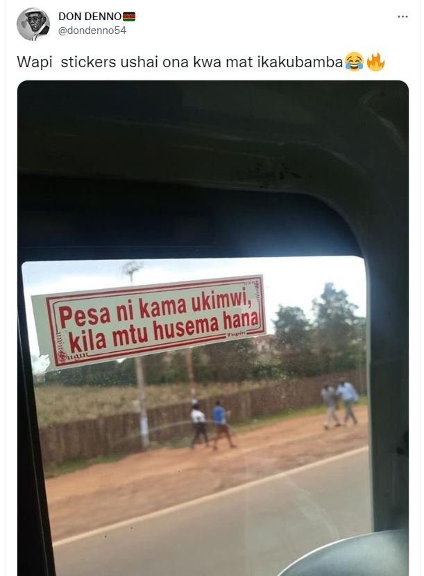 Don denno dondenno54 wapi stickers ushai ona kwa mat ikakubamba pesa nikamaemana