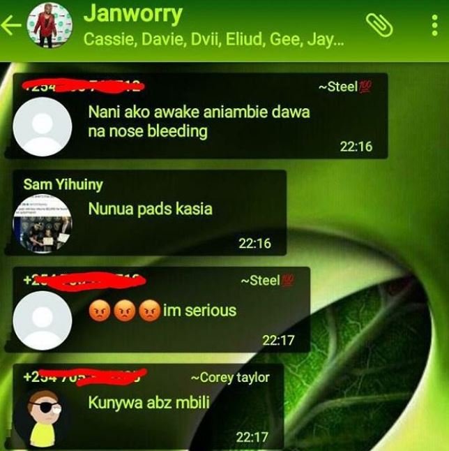 Janworry cassie davie dvii, eliud, gee jay 94 steel nani ako awake aniambie dawa