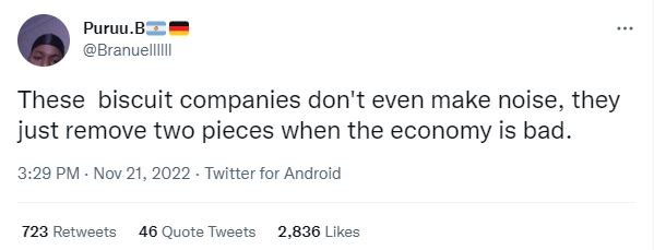 Puruu.b branuellllll these biscuit companies don't even make noise, they just re