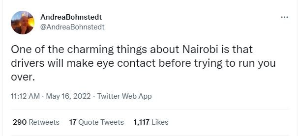 Andreabohnstedt andreabohnstedt one of the charming things about nairobi is that