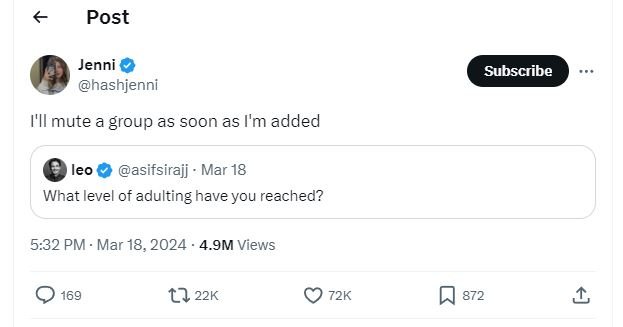 Post jenni hashjenni subscribe iil mute a group as soon as i'm added leo asifsir