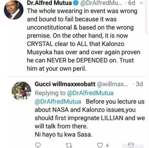 Dr.alfred mutua dralfredmu . 6d the whole swearing in event was wrong and bound