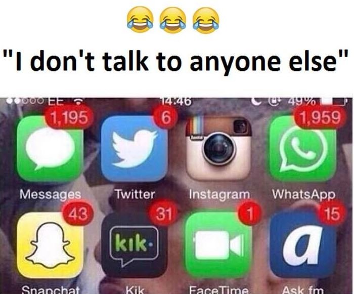 Don't talk to anyone else' otoo 499 1,195 1,959 messages 43 twitter instagram wh