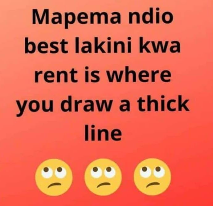 Mapema ndio best lakini kwa rent is where you draw a thick line