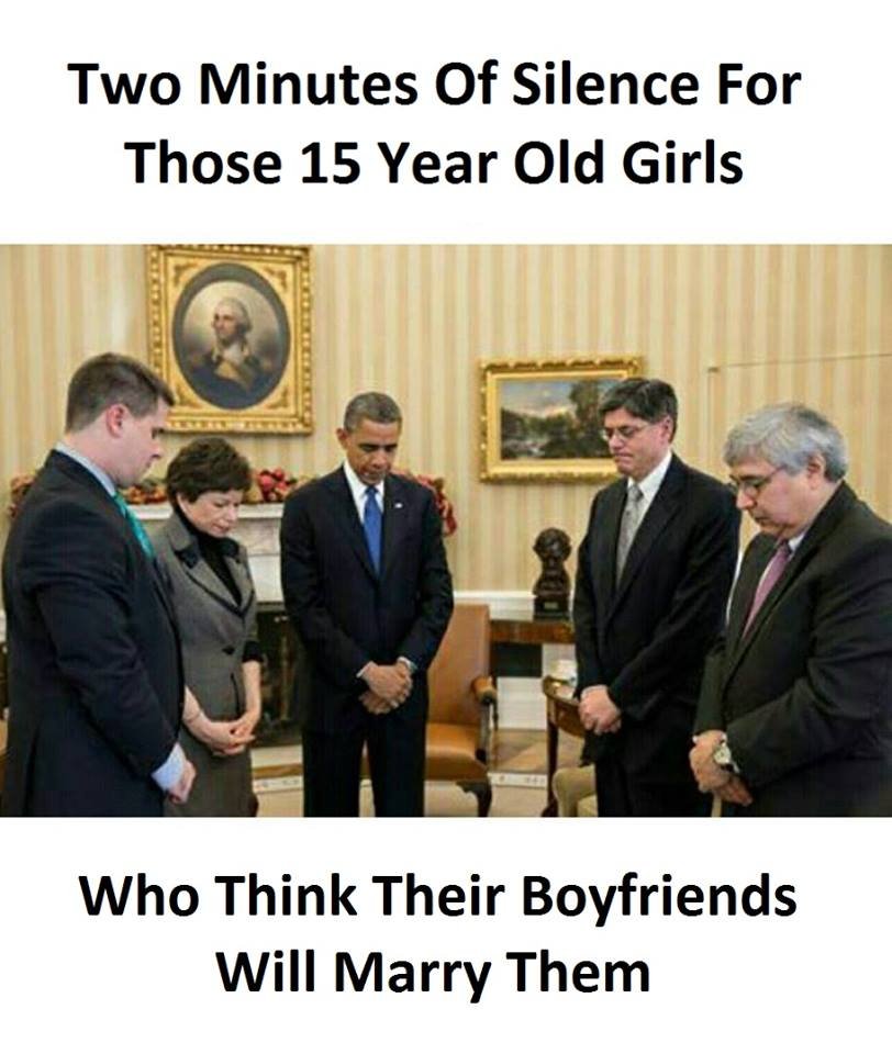 Two minutes of silence for those 15 year old girls who think their boyfriends wi