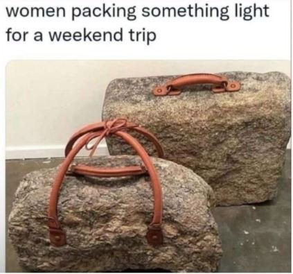 women packing something light for a weekend trip