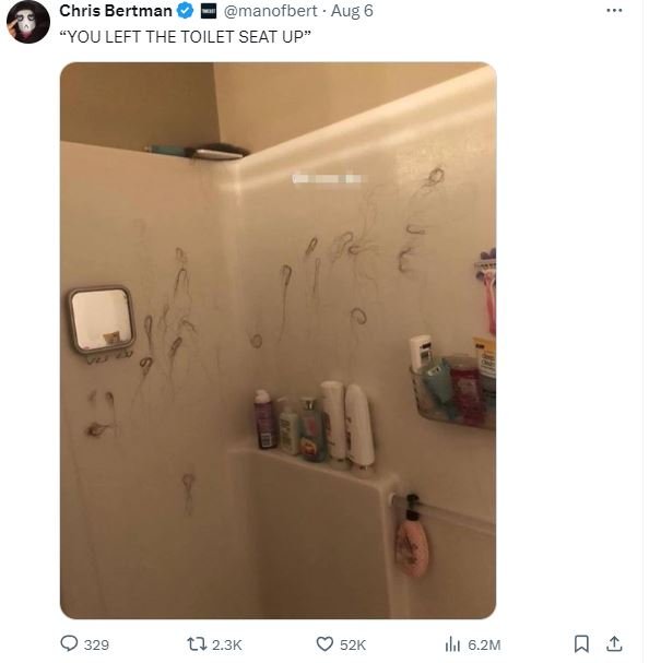 Chris bertman manofbert aug you left the toilet seat up 329 lj 23k 52k ıl 6.2m
