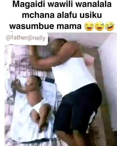 Magaidi wawili wanalala mchana alafu usiku wasumbue mama fathernelly