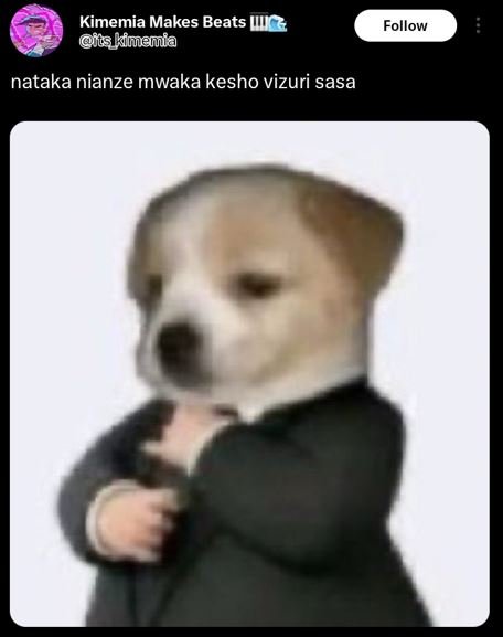 Kimemia makes beats uic its kkmenia follow nataka nianze mwaka kesho vizuri sasa