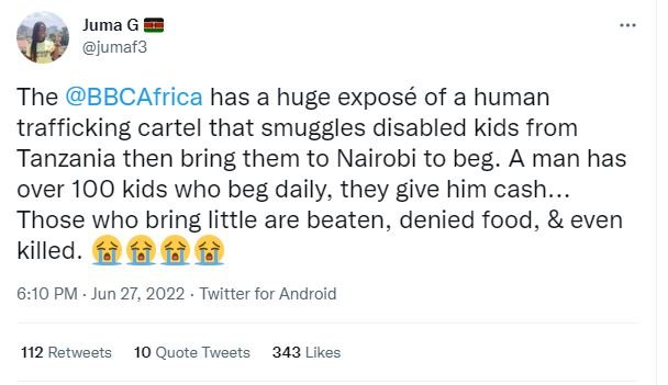 Juma g jumaf3 the bbcafrica has a huge exposé of a human trafficking cartel that