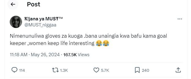 Post kljana ya musftm must_niggaa nimenunuliwa gloves za kuoga .bana unaingia kw