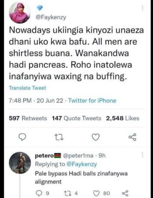 Faykenzy nowadays ukiingia kinyozi unaeza dhani uko kwa bafu. all men are shirtl