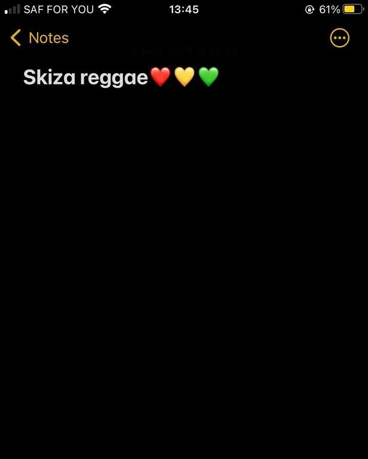 Saf for you 1345 61 notes 1 skiza reggae