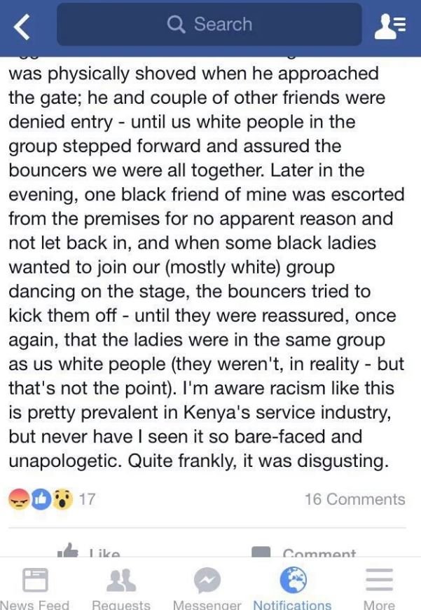 Search was physically shoved when he approached the gate he and couple of other