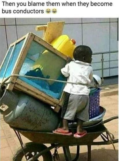 Then you blame them when they become bus conductors