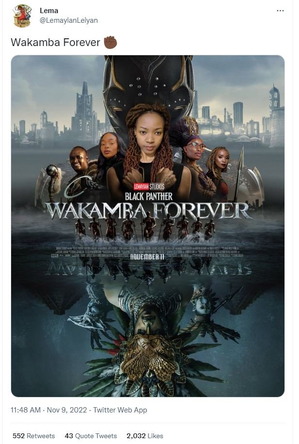Lema lemayianleiyan wakamba forever ian siuoios black panther wakamra forever pu