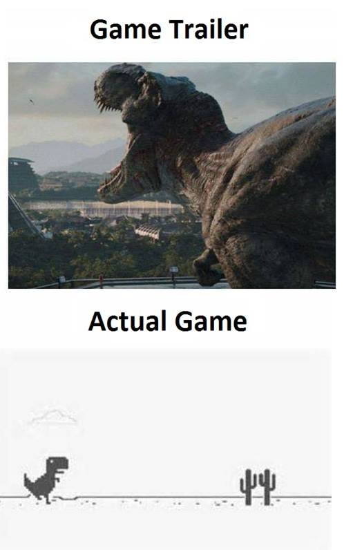 Game trailer actual game