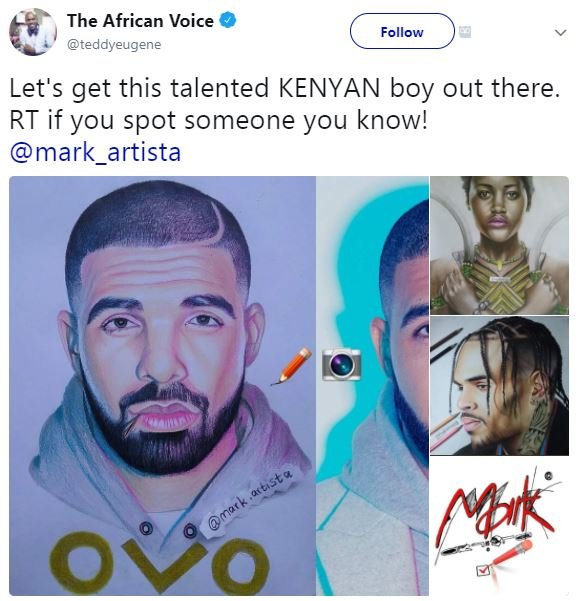 The african voice teddyeugene follow let's get this talented kenyan boy out ther