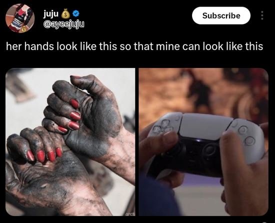Juju ayeejuju subscribe her hands look like this so that mine can look like this