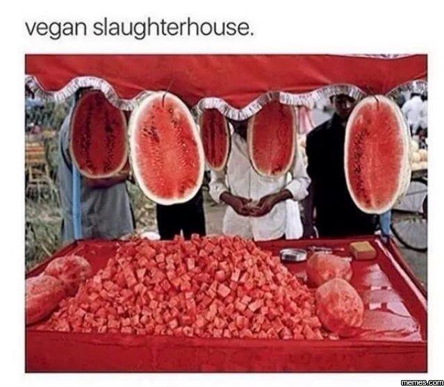 Vegan slaughterhouse. memeacon