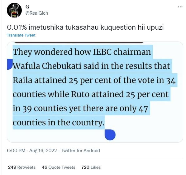 Realgich 0.019 imetushika tukasahau kuquestion hii upuzi translate tweet they wo