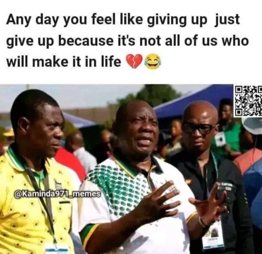 Any day you feel like giving up just give up because it's not all of us who will