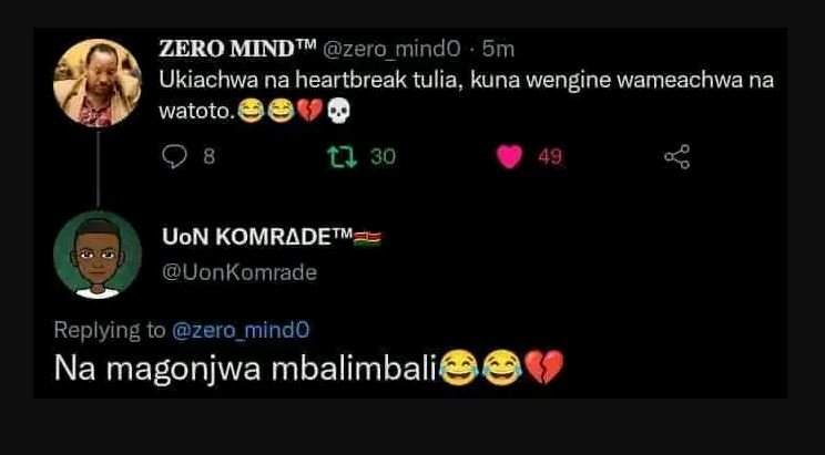 Zero mindtm zero_mindo 5m ukiachwa na heartbreak tulia, kuna wengine wameachwa n